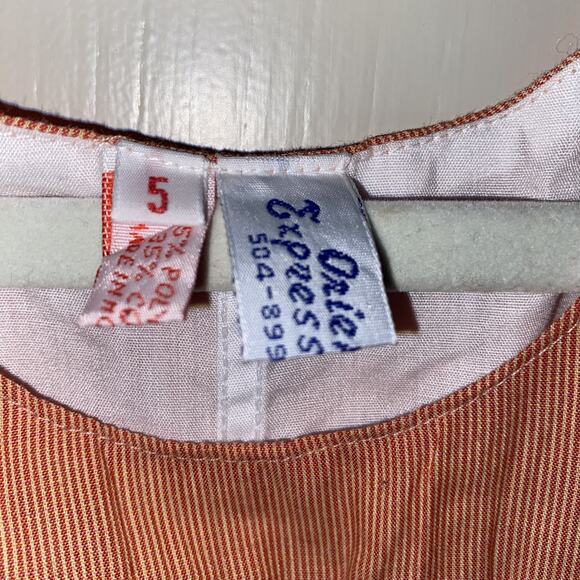 ORIENT EXPRESSED 5T Smocked Pumpkin Romper Jumper Jon Fall Harvest Thanksgiving - Picture 5 of 6